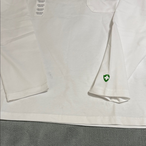 Classic White Long Sleeve Men's Tee - Picture 6 of 6